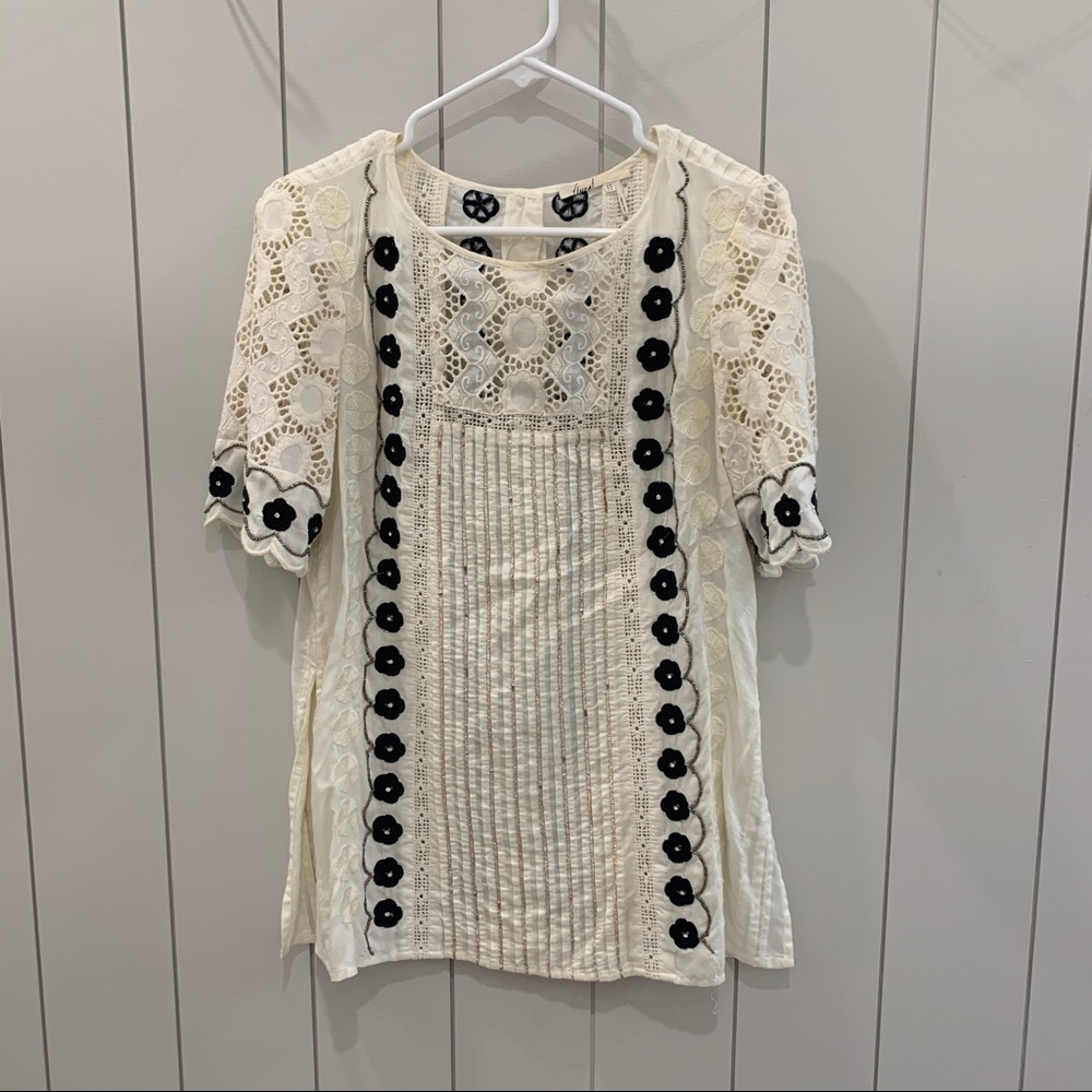 Anthropologie Veille Peasant Top by Floreat